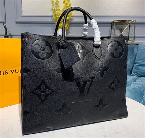 louis vuitton on the go black leather|louis vuitton gm tote.